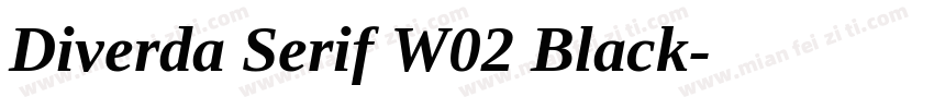 Diverda Serif W02 Black字体转换